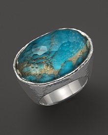 Ippolita Sterling Silver Wonderland Oval Ring in Bronze Turquoise