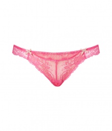 Lace-laden and ultra sweet, these briefs from Elle MacPherson Intimates bring a sexy touch to any look - Lace front with double bow detailing, sheer sides - Perfect under virtually any outfit