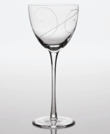 Fluid scrolls glide freely around this crystal goblet from Noritake. Easy to match with any decor, the fresh and whimsical Eternal Wave collection is a timeless look for fine dining or luxurious everyday meals. Coordinates with Platinum Wave dinnerware.