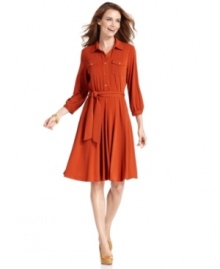 NY Collection's pretty shirtdress is an effortless, stylish pick for office hours and midday lunch dates.