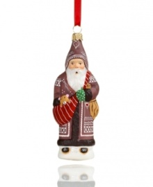 Modeled after antique chocolate molds but crafted of mouth-blown glass, the Gingerbread Santa ornament from Vaillancourt has all the makings of a sweet holiday tradition.