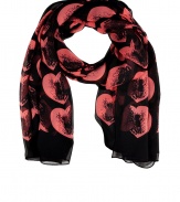 Show your romantic side with Diane von Furstenbergs locked heart printed silk chiffon scarf, the perfect weight for wearing both indoors and out - Allover locked heart print - Wear with cashmere pullovers, or wrapped around sleek leather jackets