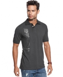 Want to take your preppy look downtown? This polo from Marc Ecko Cut & Sew is ready to go.