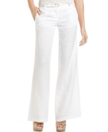 Perfect your chic, Hamptons style in XOXO wide-leg belted trousers!