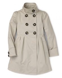 Aqua Girls' Cotton Trench Coat - Sizes S-XL