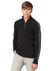 Fitted pullover sweater to keep you warm and stylish this fall by Calvin Klein Jeans.