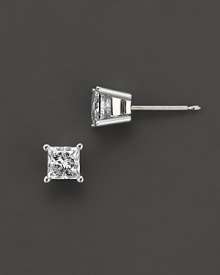 Classic princess-cut diamond studs in 14K white gold add the finishing touch to absolutely any look.