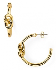 The on-target Archer earrings meld trend-smart knotted loops with glossy goldtone daring. They transition perfectly from work day to dinner date.