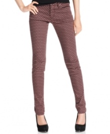 An allover polka dot print adds cheeky-chic style to these Else skinny jeans -- a hot fall must-have!