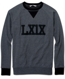 Spelling it out: Celebrating the birth of designer Sean Combs in 1969, Sean John puts the number 69 in Roman numerals across the front of this crew neck fleece.