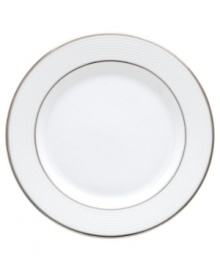 Modern yet timeless, this fine china dinnerware is sure to satisfy the style-hungry host. Simply dressed in cream and white stripes and finished with a polished platinum trim, Opal Innocence Stripe creates an ultra-chic setting to enjoy celebratory meals. Qualifies for Rebate