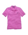 Rendered in lightweight, breathable cotton mesh, this classic polo features the requisite embroidered pony at the chest.