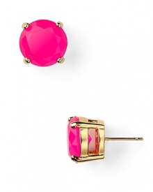 Brighten up with kate spade new york's candy-colored studs on your lobes--the the pink pair lend a sweet finish to day to night looks.