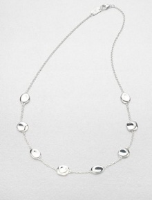 From the Scultura Collection. Organically-shaped, sterling silver beaded links on a delicate link chain. Sterling silverLength, about 16-18 adjustableLobster clasp closureImported 