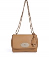 Super stylish and ready for any event, this luxe shoulder bag from It British brand Mulberry will give any look a chic upgrade - Rectangular shape, front flap with a turn-lock clasp, textured leather, chain detailed shoulder strap - Style with skinny jeans and a silk blouse or a slinky cocktail sheath