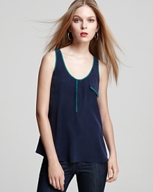 Joie Tank - Ogden Silk Contrast Trim