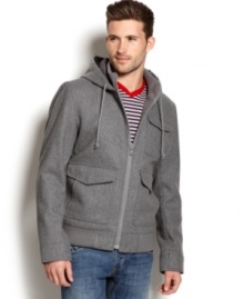 Smarter up your layered style this season with these hooded jacket from American Rag.