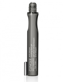 Rough night? No one will ever know. Cooling roll-on gel instantly revitalizes, hydrates, brightens tired-looking eyes. Combats puffiness, dark circles. Absorbs quickly. Ophthalmologist tested. Using gentle pressure, roll under each eye from inner corner to outer corner twice. Apply morning, night and as needed throughout the day. 0.5 oz. 