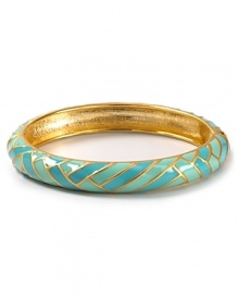 Pretty and polished, Aqua's enamel bangle pulls together your everyday ensembles.