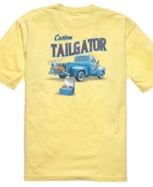 For the man who takes his relaxing to the next level, this t-shirt from Tommy Bahama is part of your lounge uniform.