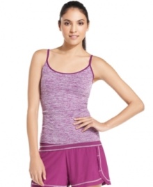 Strike a yoga pose in Ideology's breathable fitted cami. Check out the matching shorts to make a chic athletic ensemble!