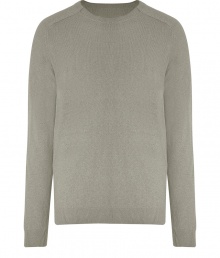 Bring refined style to any look with this luxe cashmere-blend sweater from Vince - Crew neck, long sleeves, slim fit, ribbed cuffs and hem - Wear with trousers, chinos, or straight leg jeans