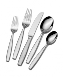 Towle Living puts all the essentials at your fingertips with the Gia flatware set. Brushed stainless steel handles with shiny blades, tines and bowls give the otherwise simple set a sense of cool, modern style.