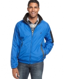 Wear it any way you like it. This reversible Nautica jacket is reversible for maximum impact.