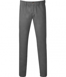 Stylish pants made ​.​.of cement grey vintage cotton - Slim, casual chino fit with a slim leg and slightly lower rise - A great, cool alternative to jeans - Wonderfully comfortable and lightweight - Extremely versatile: for work, leisure with a shirt, pullover, jacket - Suitable for leather shoes or sneakers