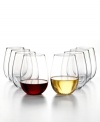 The Cellar puts a great set of wine glasses in the palm of your hand with a simply modern, stemless design that's ideal for small spaces and fantastic for every day in dishwasher-safe glass.