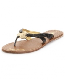 Step up and stand out. The Lohan thong sandals by Baby Phat feature a reptilian print and a sparkly centerpiece.