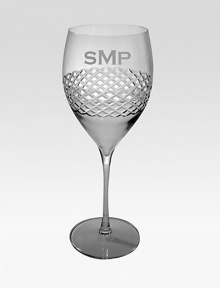 Vertical grooves add Deco-inspired style to this personalized sparkling glass. Clear glass10.25 HDishwasher safeMade in ItalyFOR PERSONALIZATIONSelect a quantity, then scroll down and click on PERSONALIZE & ADD TO BAG to choose and preview your personalization options. Please allow 2 weeks for delivery.