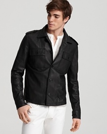 Spurr Military Leather Jacket