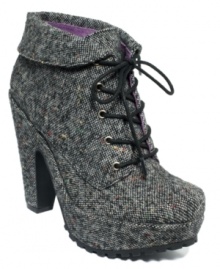 Blowfish's Vance platform shooties have a dramatic fabric upper that will add tons of intrigue to your fall looks.