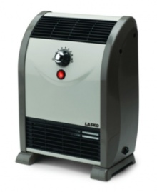 Let this portable heater take control with its ingenious heat regulation system that automatically adjusts output as the temperature of the room changes for constant comfort at home. The space-saving design uses fan-forced circulation to provide heating at floor level so the room is completely consumed by your ideal temp. 3-month warranty. Model 5812.