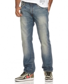 Whether you're staying in or stepping out, these Rocawear jeans will have you doing so in comfortable style.