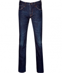 Inject heightened style to your wardrobe staples with these vintage-inspired jeans from high-end denim line Prps - Classic five-pocket silhouette, straight leg, vintage fading details, back logo tab at waist, back stitching details - Pair with a long sleeve henley, a biker-styled leather jacket, and boots