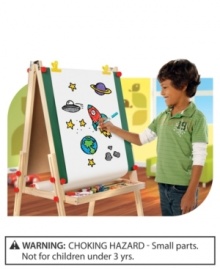 The eco-friendly Treehaus Wood Easel is perfect for little artists to show off their creative art work!