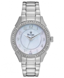 Dress up or down with this classic steel watch from Bulova.