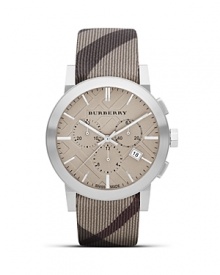 Time check? Burberry is on watch with pieces that marry classic British style with modern touches, and this smoke checked watch encapsulates the look.