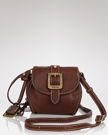 Compact style goes rugged with this Western-inspired crossbody bag from Frye. In rich leather with buckled detailing, it's a perfect partner for pared down denim.