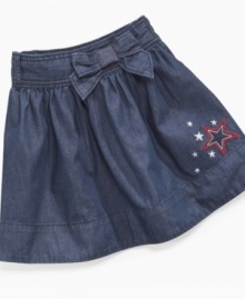 Denim gets a little dainty and so will she in this darling skirt from Osh Kosh. (Clearance)