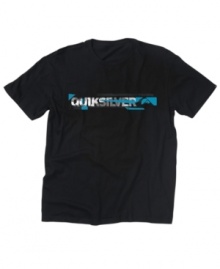 Get graphic. A cool logo treatment gives this Quiksilver tee standout status in your casual wardrobe.