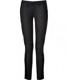 Inject a Downtown edge into your outfit with Rag & Bones paneled skinnies, detailed with tonal side embroidery for that cool urban feel - Five-pocket style, button closure, belt loops, skinny leg, comfortable mid-rise cut - Form-fitting - Pair with everything from modern knits and ankle boots to feminine tops and heels