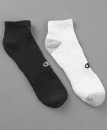 Dry goods. With moisture-wicking technology, these Champion socks keep you cool and comfortable all day long.