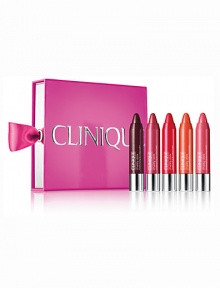 Give lips mouth-watering moisture and a hint of soft shine. Five juicy shades of award-winning Chubby Stick Moisturizing Lip Colour Balm are just what dry, delicate lips need to feel comfortably soft and smooth. In a range to take her through the holiday season-including two new shades. 