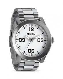 Nixon's The Corporal makes its bold debut with large-scale numbers and a bright white face.