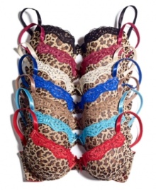 You're always walking on the wild side with this bold push-up bra by JT Intimates. Style #14293BRW