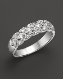 Diamonds set in a 14K. white gold band.