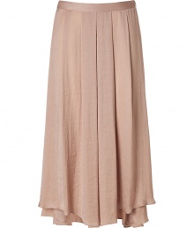 Flowing day skirt in polyester - Flirty, blush hue and feminine lines hits romantic trend - Asymmetric hem with swinging, draped silhouette - Style with flat sandals and a tight-knit top